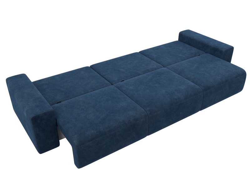 Диван прямой Лига-036 НПБ Классик Лонг, Велюр, BRUT 11 синий