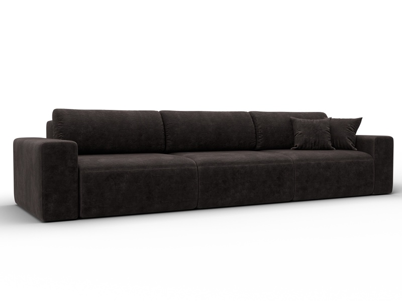 Диван прямой Лига-036 НПБ Классик Лонг, Велюр, BRUT 17 коричневый