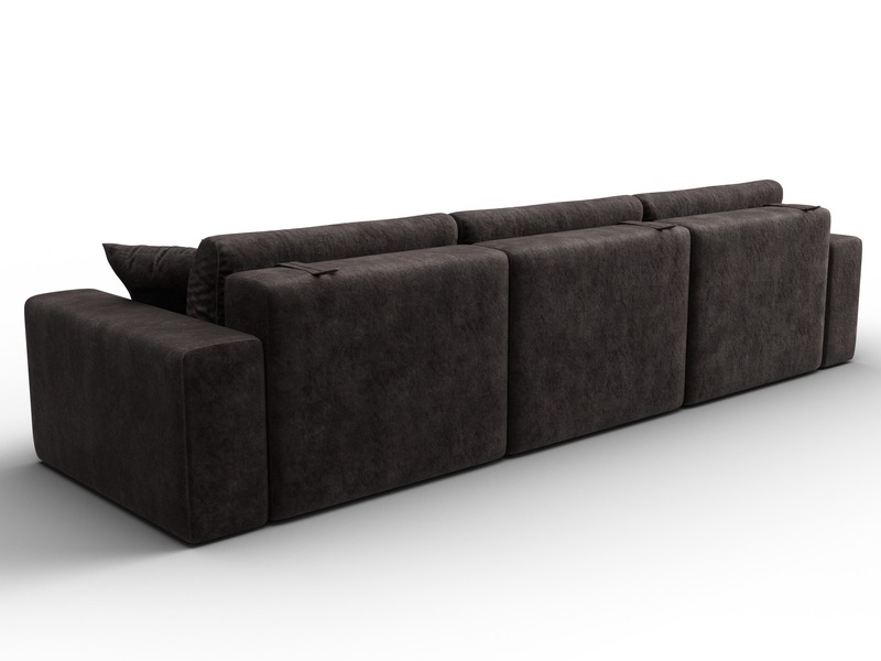 Диван прямой Лига-036 НПБ Классик Лонг, Велюр, BRUT 17 коричневый