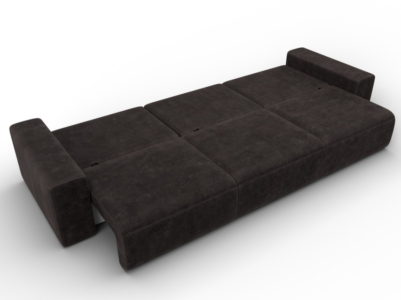 Диван прямой Лига-036 НПБ Классик Лонг, Велюр, BRUT 17 коричневый