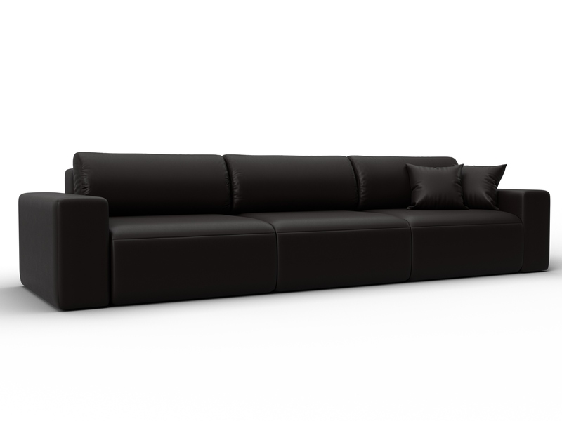 Диван прямой Лига-036 НПБ Классик Лонг, Экокожа, GRIFON 12 коричневый