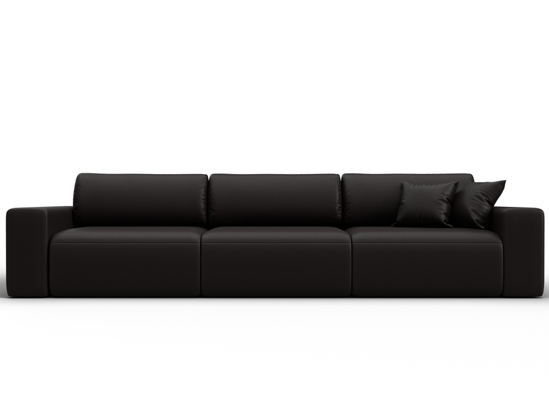 Диван прямой Лига-036 НПБ Классик Лонг, Экокожа, GRIFON 12 коричневый