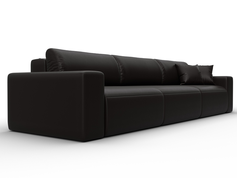 Диван прямой Лига-036 НПБ Классик Лонг, Экокожа, GRIFON 12 коричневый