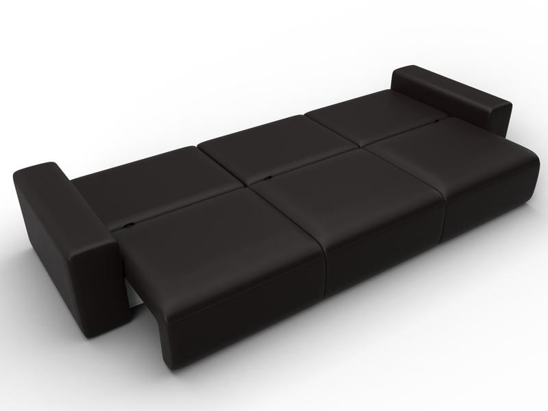 Диван прямой Лига-036 НПБ Классик Лонг, Экокожа, GRIFON 12 коричневый