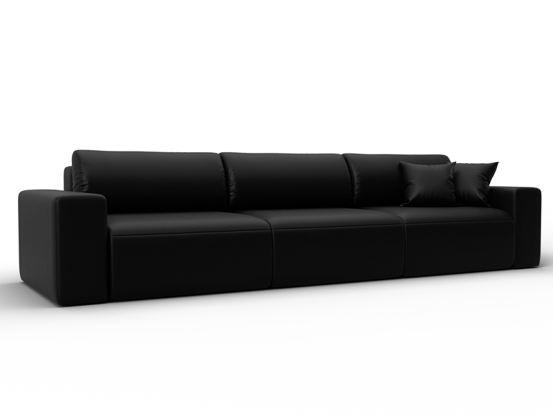 Диван прямой Лига-036 НПБ Классик Лонг, Экокожа, GRIFON 18 черный