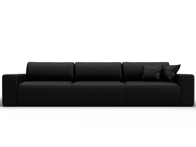 Диван прямой Лига-036 НПБ Классик Лонг, Экокожа, GRIFON 18 черный