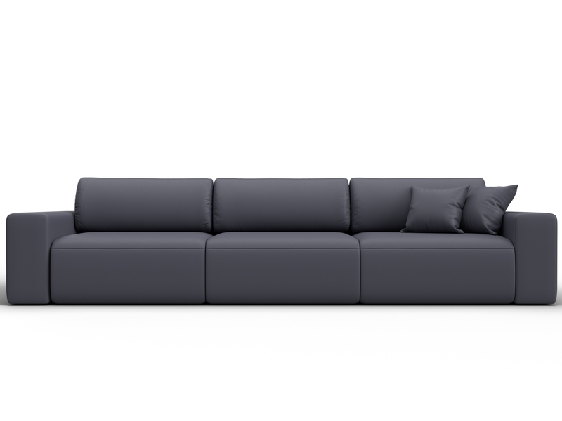 Диван прямой Лига-036 НПБ Классик Лонг, Экокожа, GRIFON 15 серый