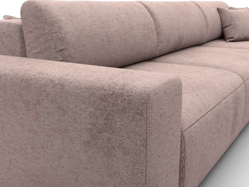 Диван прямой Лига-036 НПБ Классик Лонг, Велюр, TOWER 05 бежевый