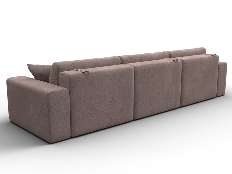 Диван прямой Лига-036 НПБ Классик Лонг, Велюр, TOWER 05 бежевый