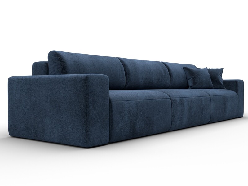 Диван прямой Лига-036 НПБ Классик Лонг, Велюр, TOWER 13 синий