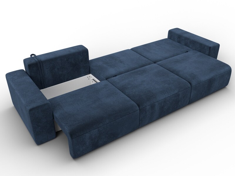 Диван прямой Лига-036 НПБ Классик Лонг, Велюр, TOWER 13 синий