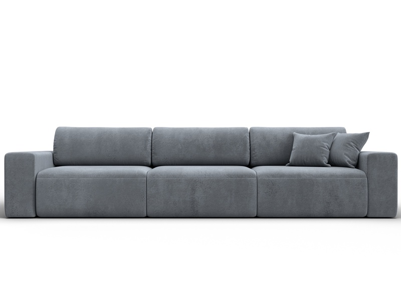 Диван прямой Лига-036 НПБ Классик Лонг, Велюр, TOWER 10 серый