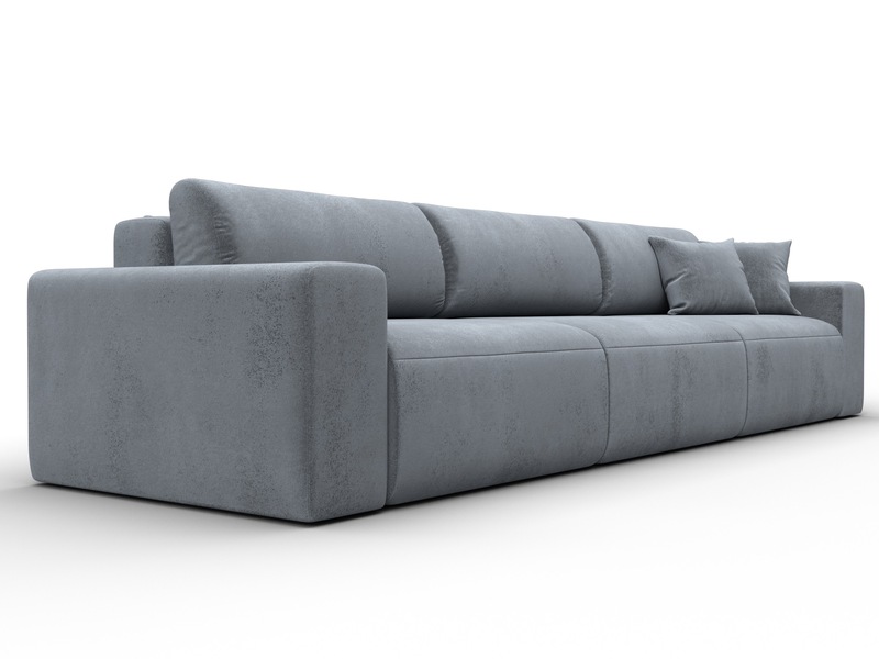 Диван прямой Лига-036 НПБ Классик Лонг, Велюр, TOWER 10 серый