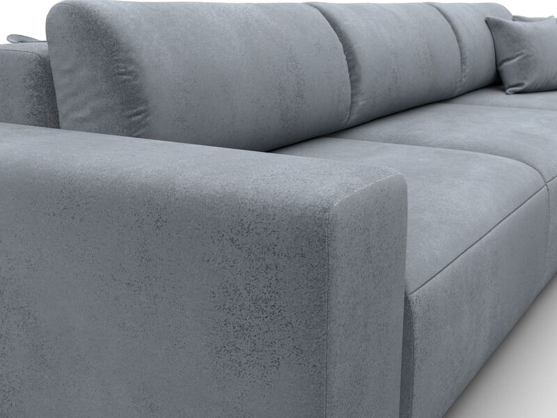 Диван прямой Лига-036 НПБ Классик Лонг, Велюр, TOWER 10 серый