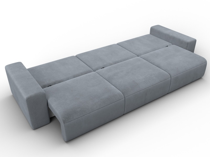 Диван прямой Лига-036 НПБ Классик Лонг, Велюр, TOWER 10 серый