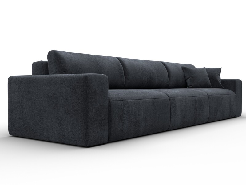 Диван прямой Лига-036 НПБ Классик Лонг, Велюр, TOWER 11 темно-серый