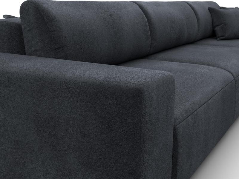 Диван прямой Лига-036 НПБ Классик Лонг, Велюр, TOWER 11 темно-серый