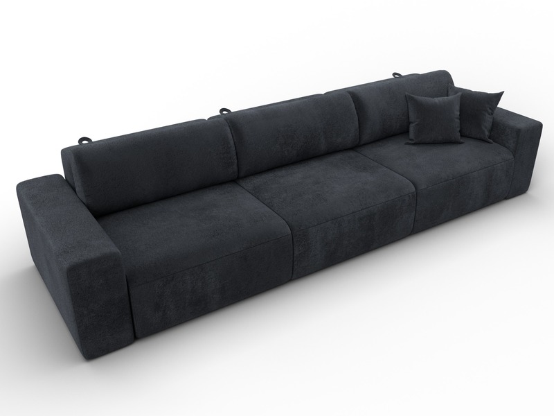 Диван прямой Лига-036 НПБ Классик Лонг, Велюр, TOWER 11 темно-серый