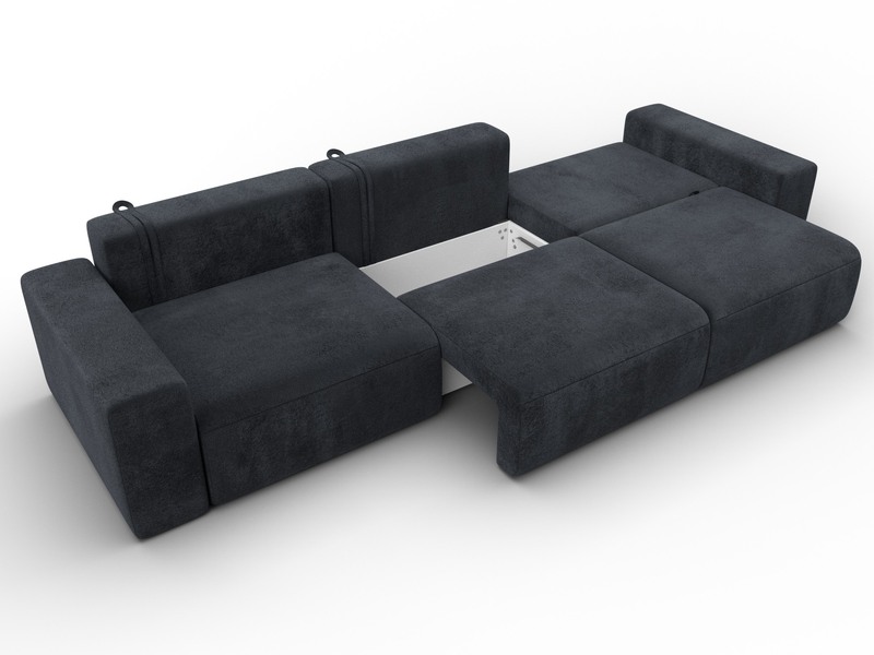 Диван прямой Лига-036 НПБ Классик Лонг, Велюр, TOWER 11 темно-серый