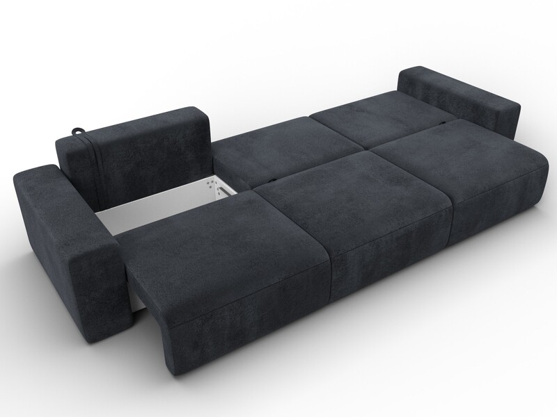 Диван прямой Лига-036 НПБ Классик Лонг, Велюр, TOWER 11 темно-серый