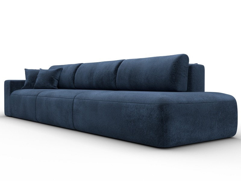 Диван прямой Лига-036 НПБ Модерн Лонг подлокотник слева, Велюр, TOWER 13 синий