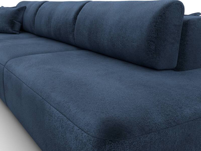 Диван прямой Лига-036 НПБ Модерн Лонг подлокотник слева, Велюр, TOWER 13 синий