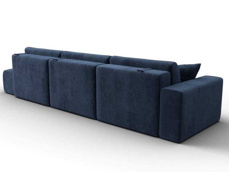 Диван прямой Лига-036 НПБ Модерн Лонг подлокотник слева, Велюр, TOWER 13 синий