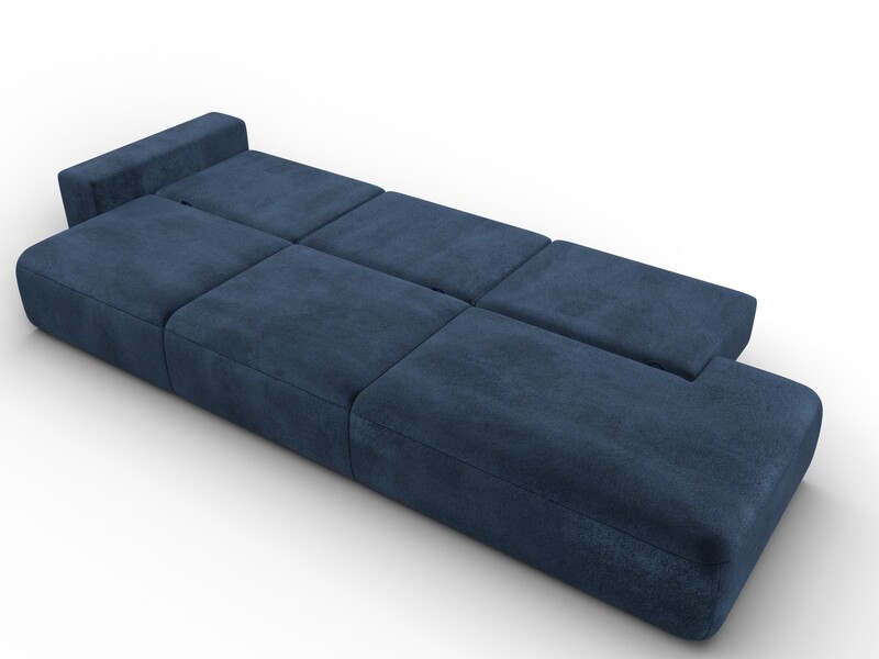 Диван прямой Лига-036 НПБ Модерн Лонг подлокотник слева, Велюр, TOWER 13 синий