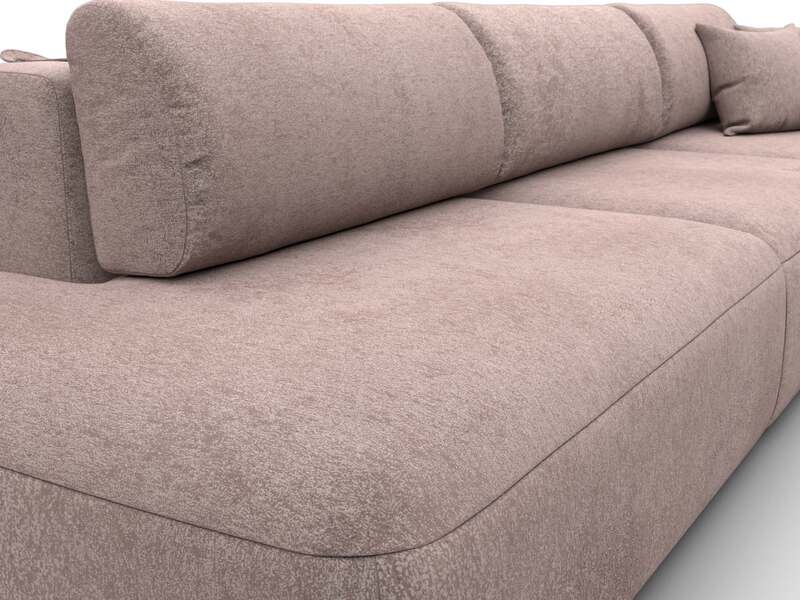 Диван прямой Лига-036 НПБ Модерн Лонг подлокотник справа, Велюр, TOWER 05 бежевый