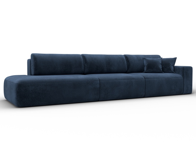 Диван прямой Лига-036 НПБ Модерн Лонг подлокотник справа, Велюр, TOWER 13 синий