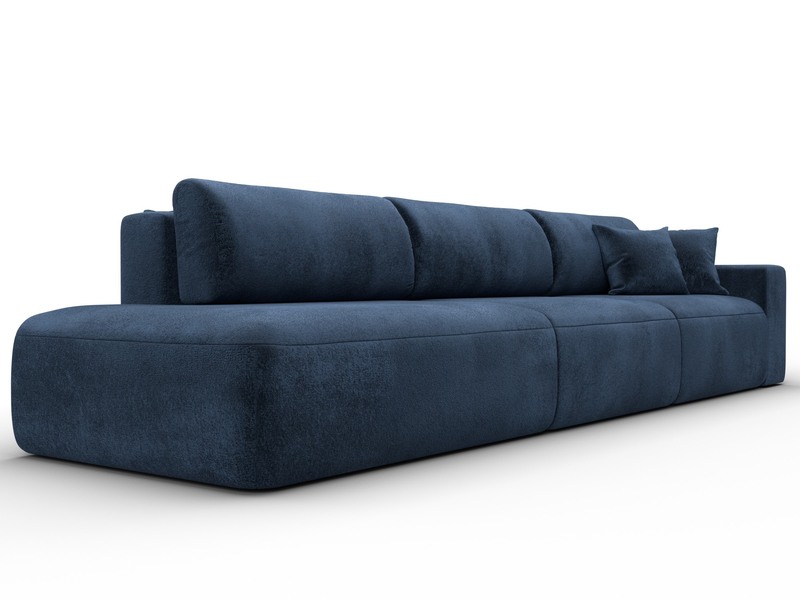 Диван прямой Лига-036 НПБ Модерн Лонг подлокотник справа, Велюр, TOWER 13 синий