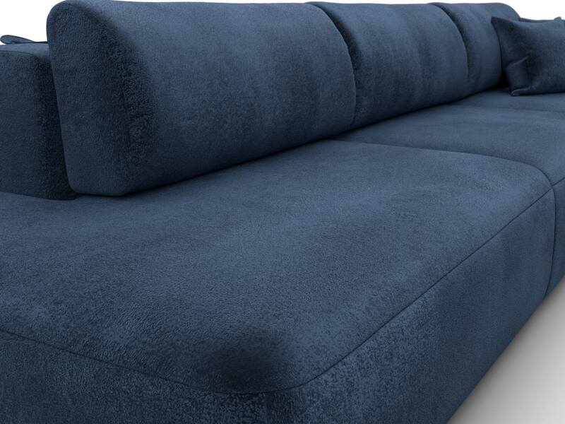 Диван прямой Лига-036 НПБ Модерн Лонг подлокотник справа, Велюр, TOWER 13 синий