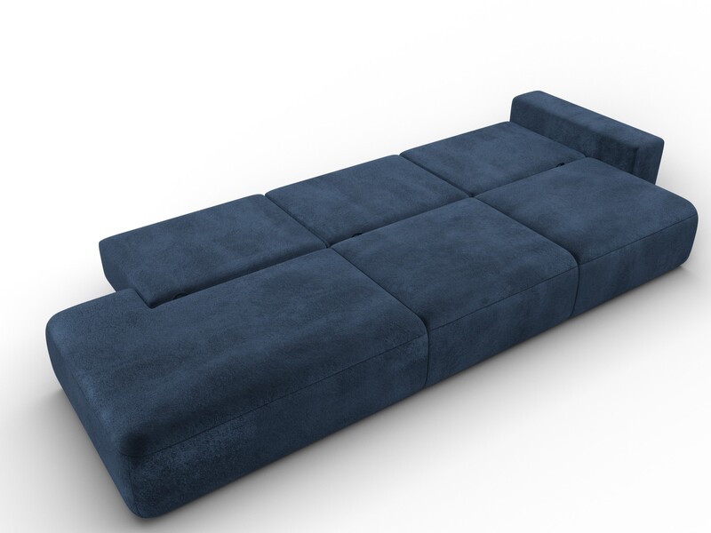 Диван прямой Лига-036 НПБ Модерн Лонг подлокотник справа, Велюр, TOWER 13 синий