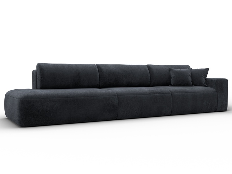 Диван прямой Лига-036 НПБ Модерн Лонг подлокотник справа, Велюр, TOWER 11 темно-серый