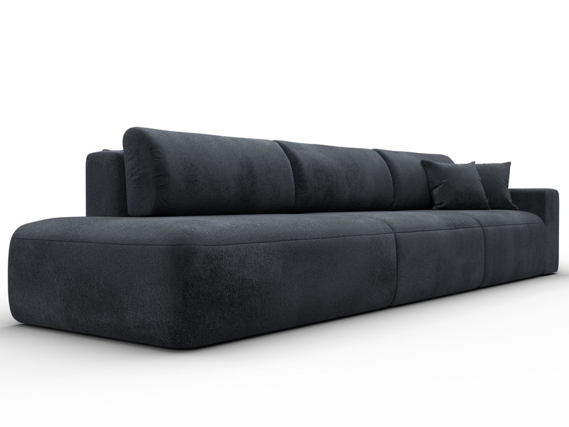 Диван прямой Лига-036 НПБ Модерн Лонг подлокотник справа, Велюр, TOWER 11 темно-серый