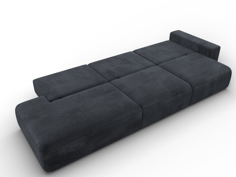 Диван прямой Лига-036 НПБ Модерн Лонг подлокотник справа, Велюр, TOWER 11 темно-серый