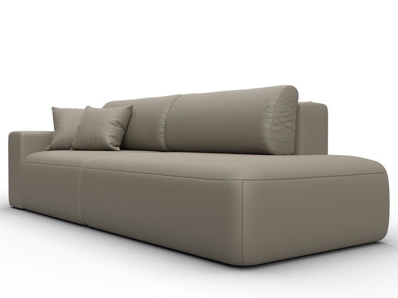 Диван прямой Лига-036 НПБ Модерн подлокотник слева, Экокожа, GRIFON 04 бежевый