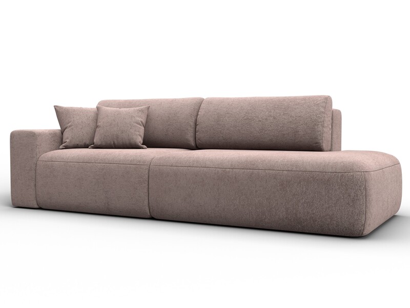 Диван прямой Лига-036 НПБ Модерн подлокотник слева, Велюр, TOWER 05 бежевый