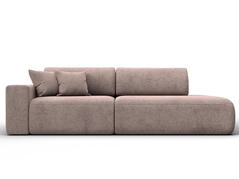 Диван прямой Лига-036 НПБ Модерн подлокотник слева, Велюр, TOWER 05 бежевый