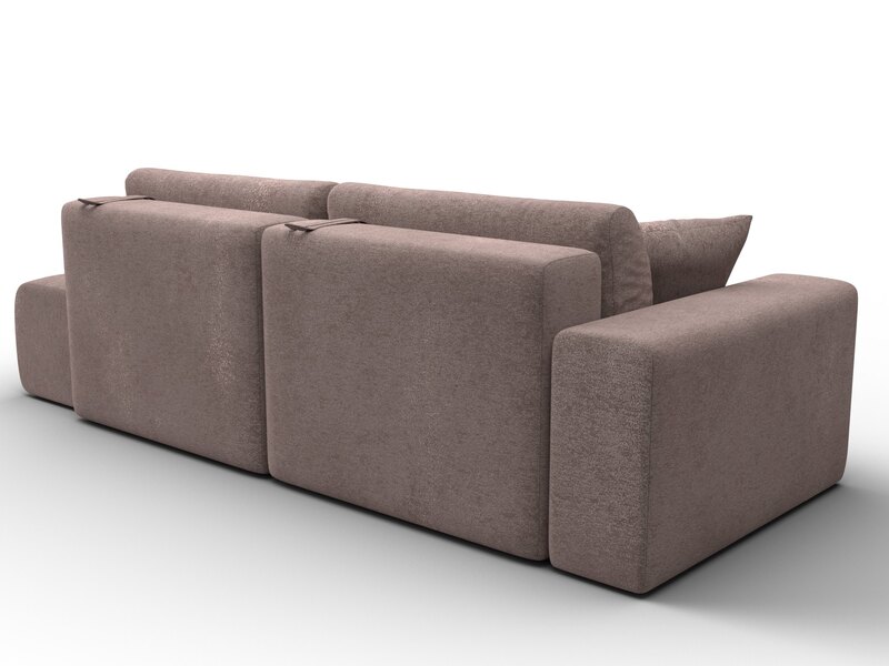 Диван прямой Лига-036 НПБ Модерн подлокотник слева, Велюр, TOWER 05 бежевый