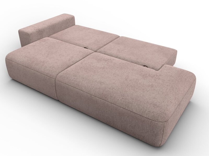 Диван прямой Лига-036 НПБ Модерн подлокотник слева, Велюр, TOWER 05 бежевый