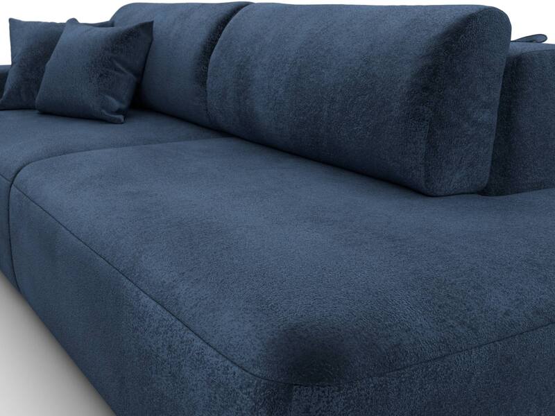 Диван прямой Лига-036 НПБ Модерн подлокотник слева, Велюр, TOWER 13 синий