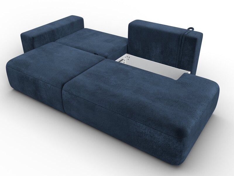 Диван прямой Лига-036 НПБ Модерн подлокотник слева, Велюр, TOWER 13 синий