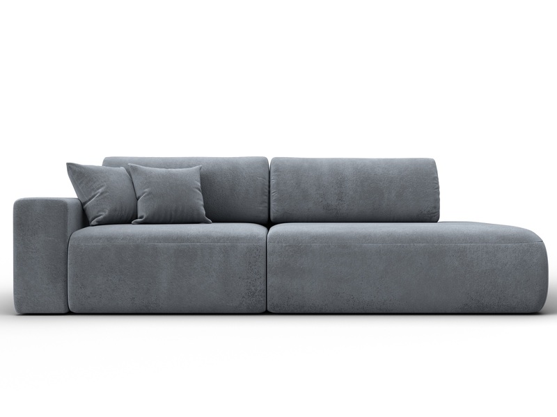 Диван прямой Лига-036 НПБ Модерн подлокотник слева, Велюр, TOWER 10 серый