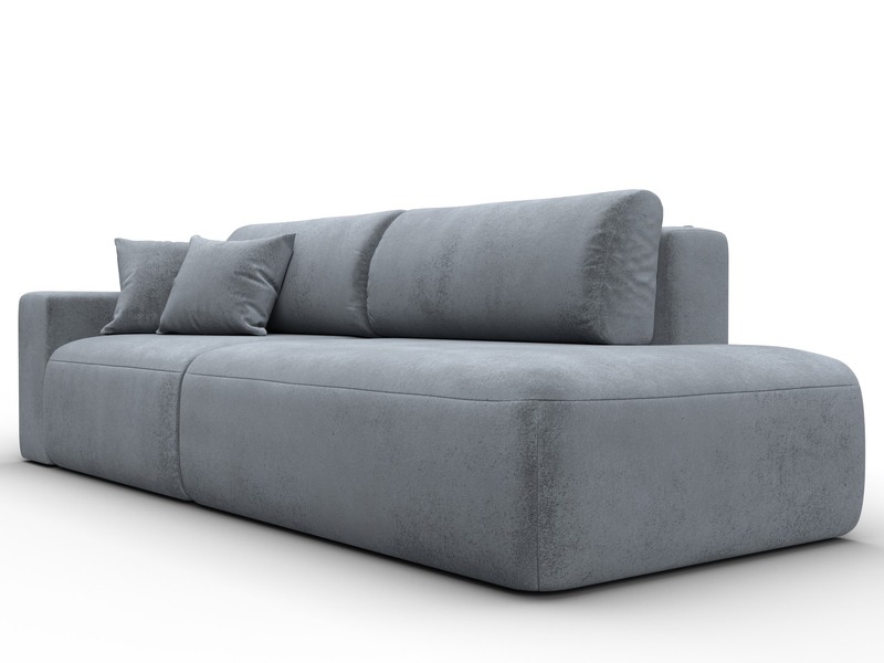 Диван прямой Лига-036 НПБ Модерн подлокотник слева, Велюр, TOWER 10 серый