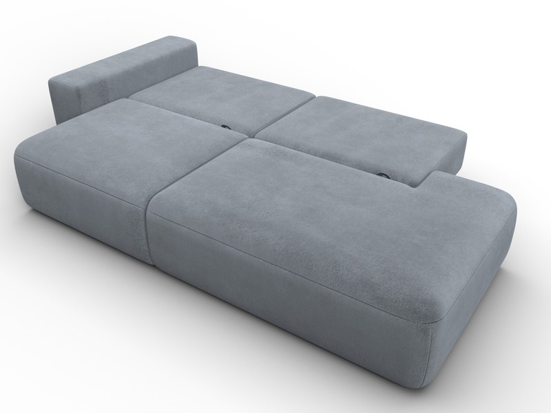 Диван прямой Лига-036 НПБ Модерн подлокотник слева, Велюр, TOWER 10 серый