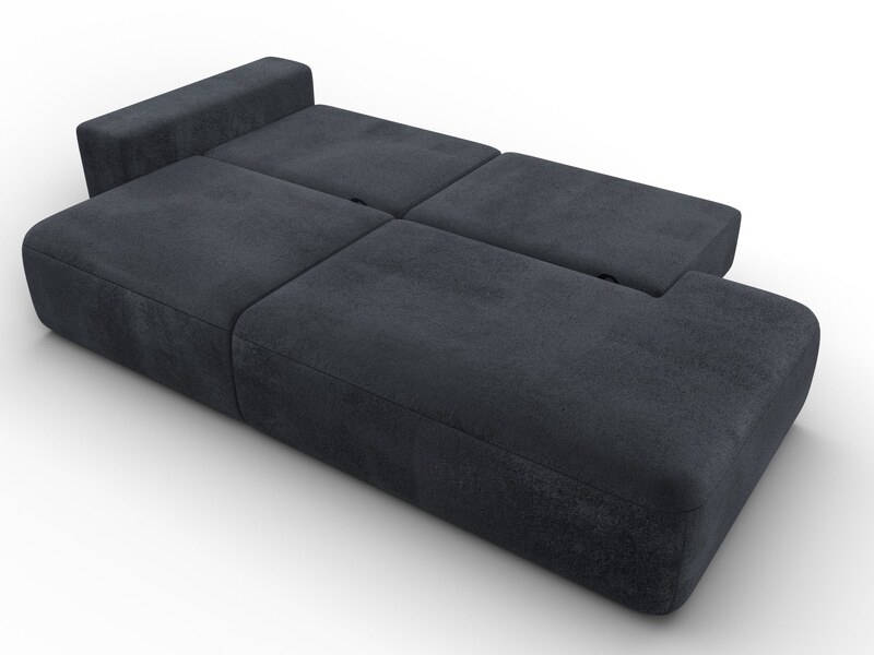 Диван прямой Лига-036 НПБ Модерн подлокотник слева, Велюр, TOWER 11 темно-серый