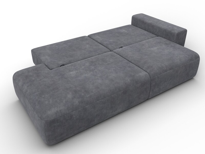 Диван прямой Лига-036 НПБ Модерн подлокотник справа, Велюр, BRUT 16 темно-серый