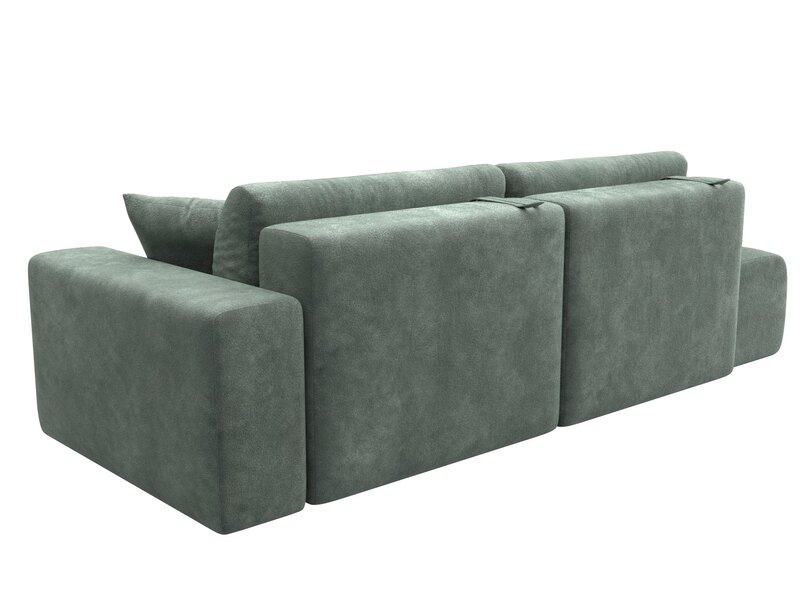 Диван прямой Лига-036 НПБ Модерн подлокотник справа, Велюр, BRUT 08 зеленый