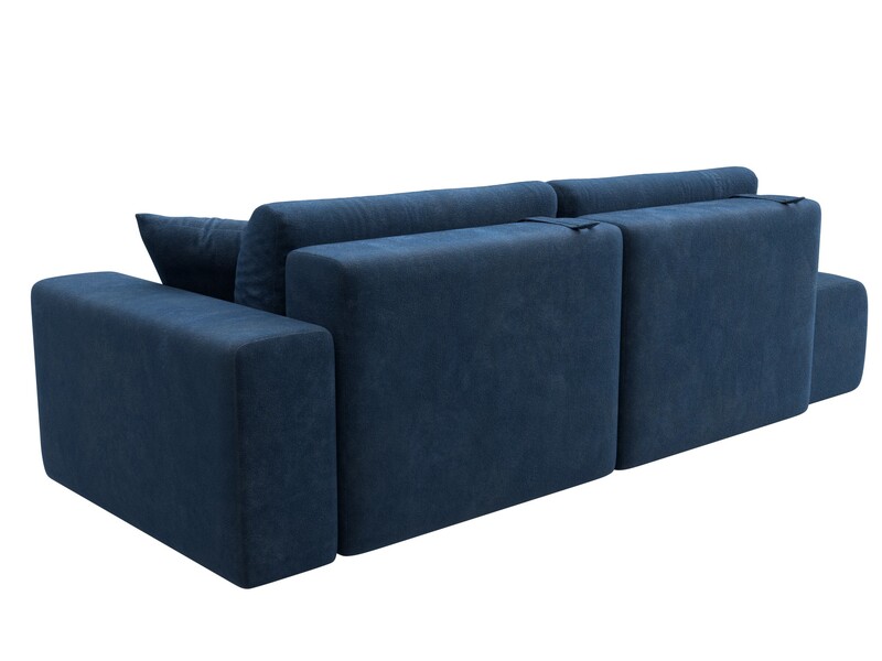 Диван прямой Лига-036 НПБ Модерн подлокотник справа, Велюр, BRUT 11 синий